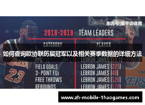 如何查询欧协联历届冠军以及相关赛季数据的详细方法 如何查询欧协联历届冠军以及相关赛季数据的详细方法